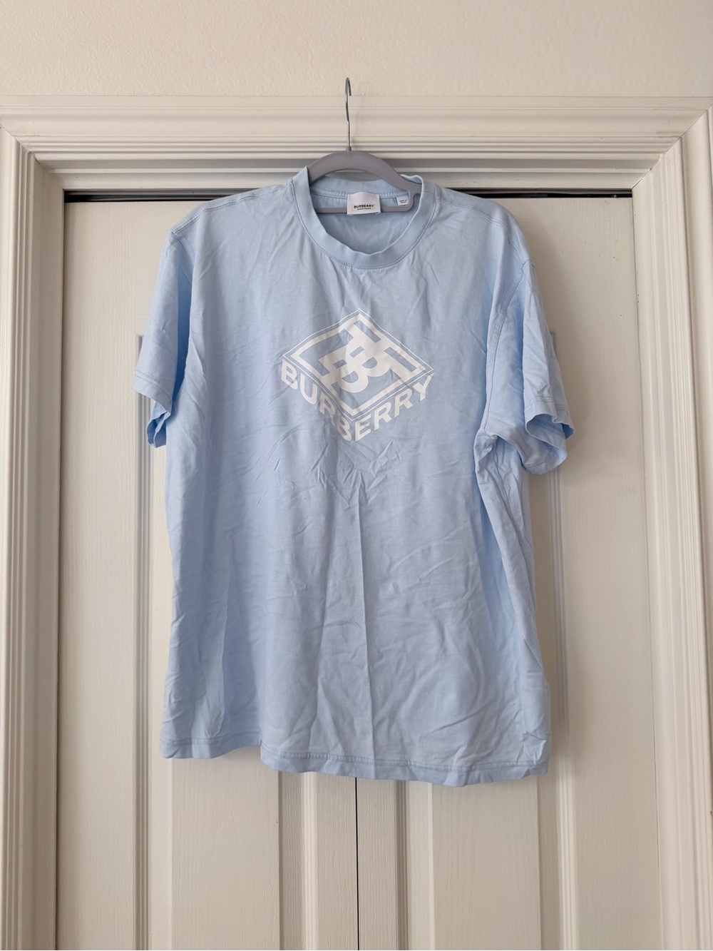 Burberry Light Blue Short Sleeve Logo Tee